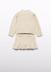 PRE ORDER - NEW AW25 Abel & Lula Girls Knit Skirt Set 5543 Beige