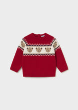 Load image into Gallery viewer, NEW AW26 Mayoral Boys Teddy Bear Jumper 2375 RED/61