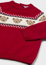 Load image into Gallery viewer, NEW AW26 Mayoral Boys Teddy Bear Jumper 2375 RED/61