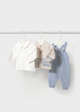 Load image into Gallery viewer, NEW AW26 Mayoral Boys 3 Piece Knitted Dungaree Outfit 2609 BLUE/29