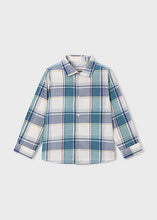 Load image into Gallery viewer, NEW AW26 Mayoral Boys Checked Shirt 4102 BLUE/76