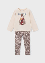 Load image into Gallery viewer, NEW AW26 Mayoral Girls Bonjour Leggings Set 4734 CHESTNUT/75