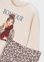 Load image into Gallery viewer, NEW AW26 Mayoral Girls Bonjour Leggings Set 4734 CHESTNUT/75
