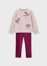 Load image into Gallery viewer, PRE ORDER - NEW AW26 Mayoral Girls Velvet Leggings Set 4739 RED/59