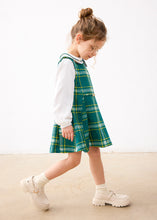 Load image into Gallery viewer, PRE ORDER - NEW AW26 Mayoral Girls Checked Pinnafore Dress 4925 GREEN/89