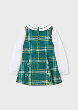Load image into Gallery viewer, PRE ORDER - NEW AW26 Mayoral Girls Checked Pinnafore Dress 4925 GREEN/89
