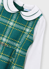 Load image into Gallery viewer, PRE ORDER - NEW AW26 Mayoral Girls Checked Pinnafore Dress 4925 GREEN/89