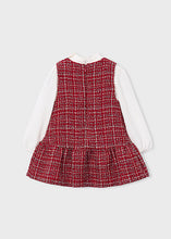 Load image into Gallery viewer, PRE ORDER - NEW AW26 Mayoral Girls Tweed Pinnafore Dress 4929 RED/38
