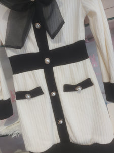 NEW AW23 Chanel Style Olivia Dress CREAM/BLACK
