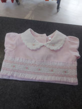 Load image into Gallery viewer, NEW SS24 Spanish Velour smocked rose Babygrow C06303