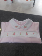 Load image into Gallery viewer, NEW SS24 Spanish Pink Smocked Bird Babygrow 8866