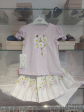 Load image into Gallery viewer, NEW SS24 NeonKids Lilac Flower Skirt Set