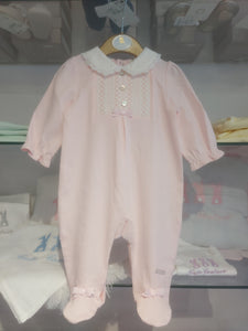 NEW SS24 Mintini Pink Smocked Babygrow MB5620
