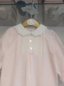 NEW SS24 Mintini Pink Smocked Babygrow MB5620