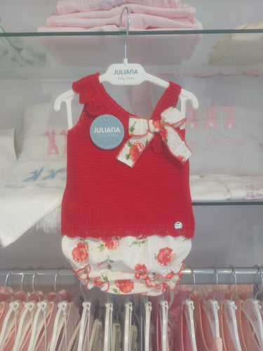 NEW SS24 Juliana Girls Red Floral Jam Pants Outfit 24088