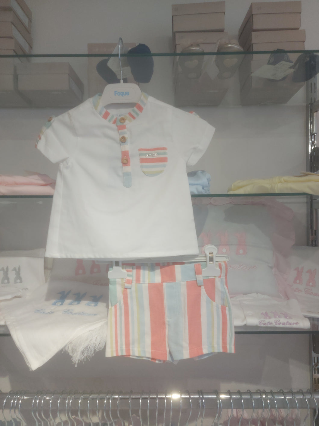 NEW SS24 Foque Boys Striped Shorts Set 2414932