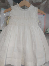 Load image into Gallery viewer, NEW SS24 Kidiwi Girls Viola Ivory Plumeti Smocked Dress EXCLUSIVE