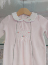 Load image into Gallery viewer, NEW AW24 Spanish Smocked Rose Babygrow PINK 19024