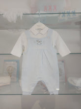 Load image into Gallery viewer, NEW AW24 Blues Baby Smocked Rocking Horse Dungaree Outfit BB1411