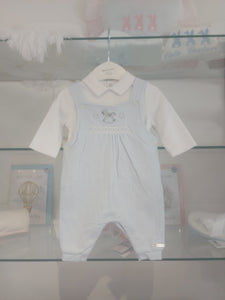 NEW AW24 Blues Baby Smocked Rocking Horse Dungaree Outfit BB1411