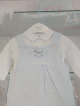 Load image into Gallery viewer, NEW AW24 Blues Baby Smocked Rocking Horse Dungaree Outfit BB1411