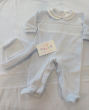 Load image into Gallery viewer, NEW AW24 Deolinda Smocked Hospital Set Blue 242603B