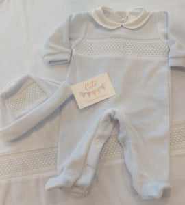 NEW AW24 Deolinda Smocked Hospital Set Blue 242603B