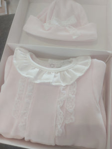 NEW AW24 Deolinda Lace Hospital Set Baby Pink 242605B