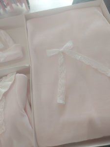 NEW AW24 Deolinda Lace Hospital Set Baby Pink 242605B