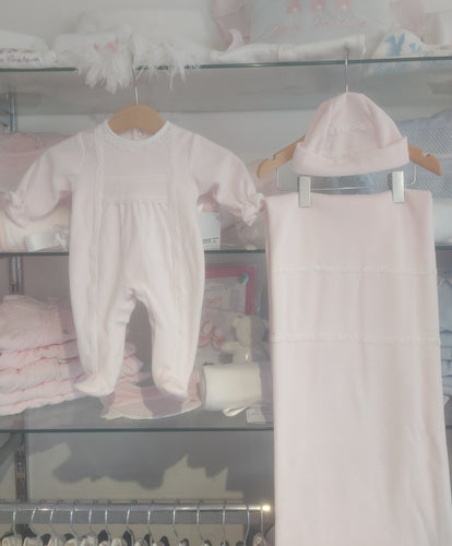 NEW AW24 Deolinda Lace Hospital Set Pink 242604B