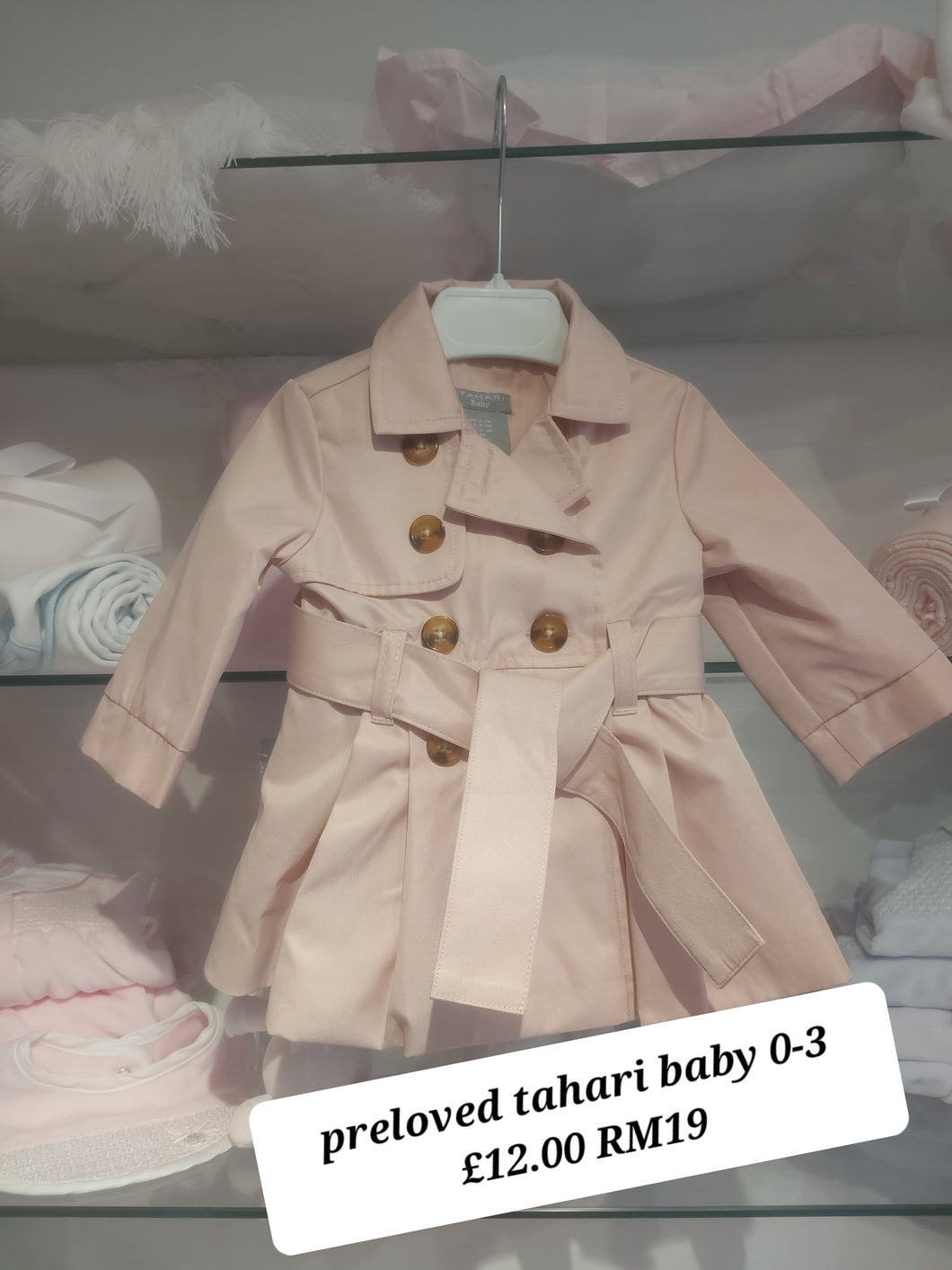 PRELOVED Tahari Baby Coat 0-3m RM19