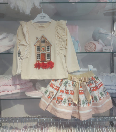 NEW AW24 Neon Kid Festive Skirt Set CREAM