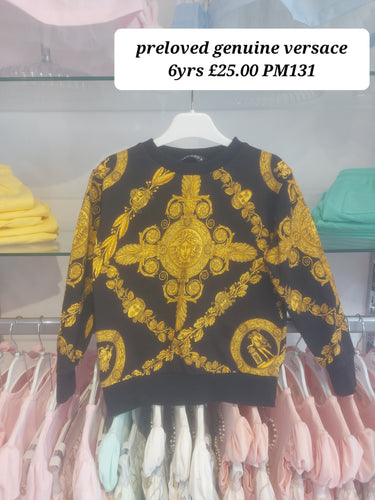 PRELOVED Preloved Boys Genuine Versace Jumper 6yrs PM131
