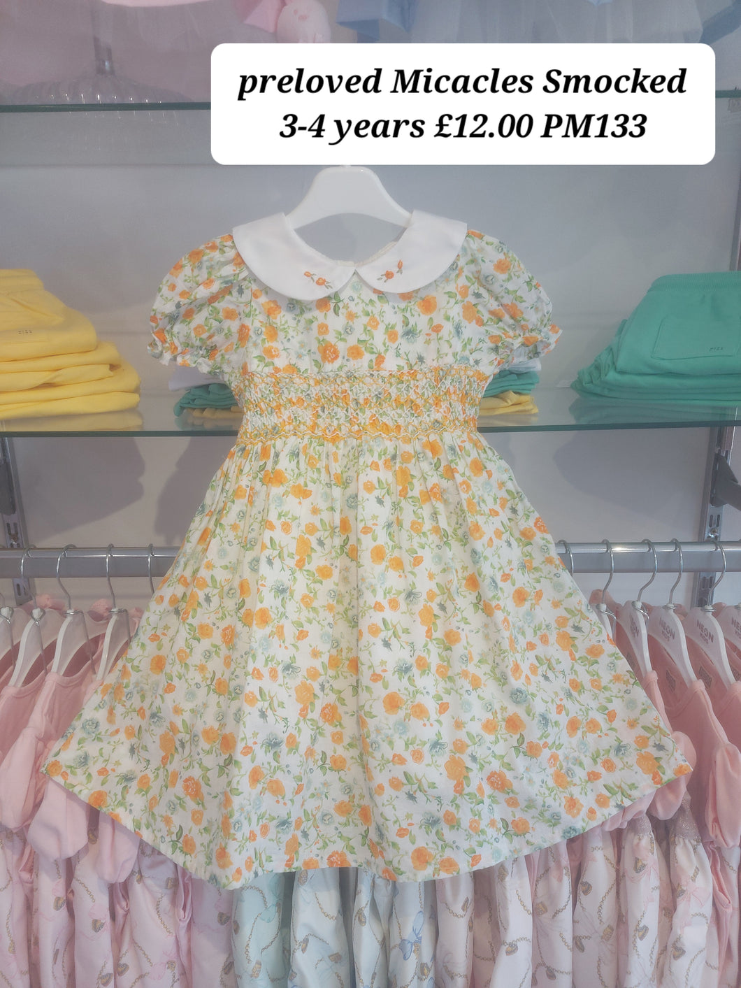 PRELOVED Preloved Miracles Smocked Dress 3-4 years PM133