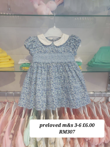 PRELOVED Preloved M&S Smocked Dress 3-6 RM307