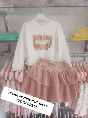 PRELOVED Mayoral Skirt Set 10yrs RB213