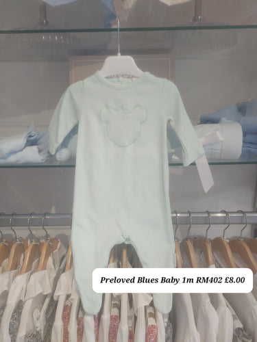 PRELOVED Blues Baby Mint Babygrow 1m RM402