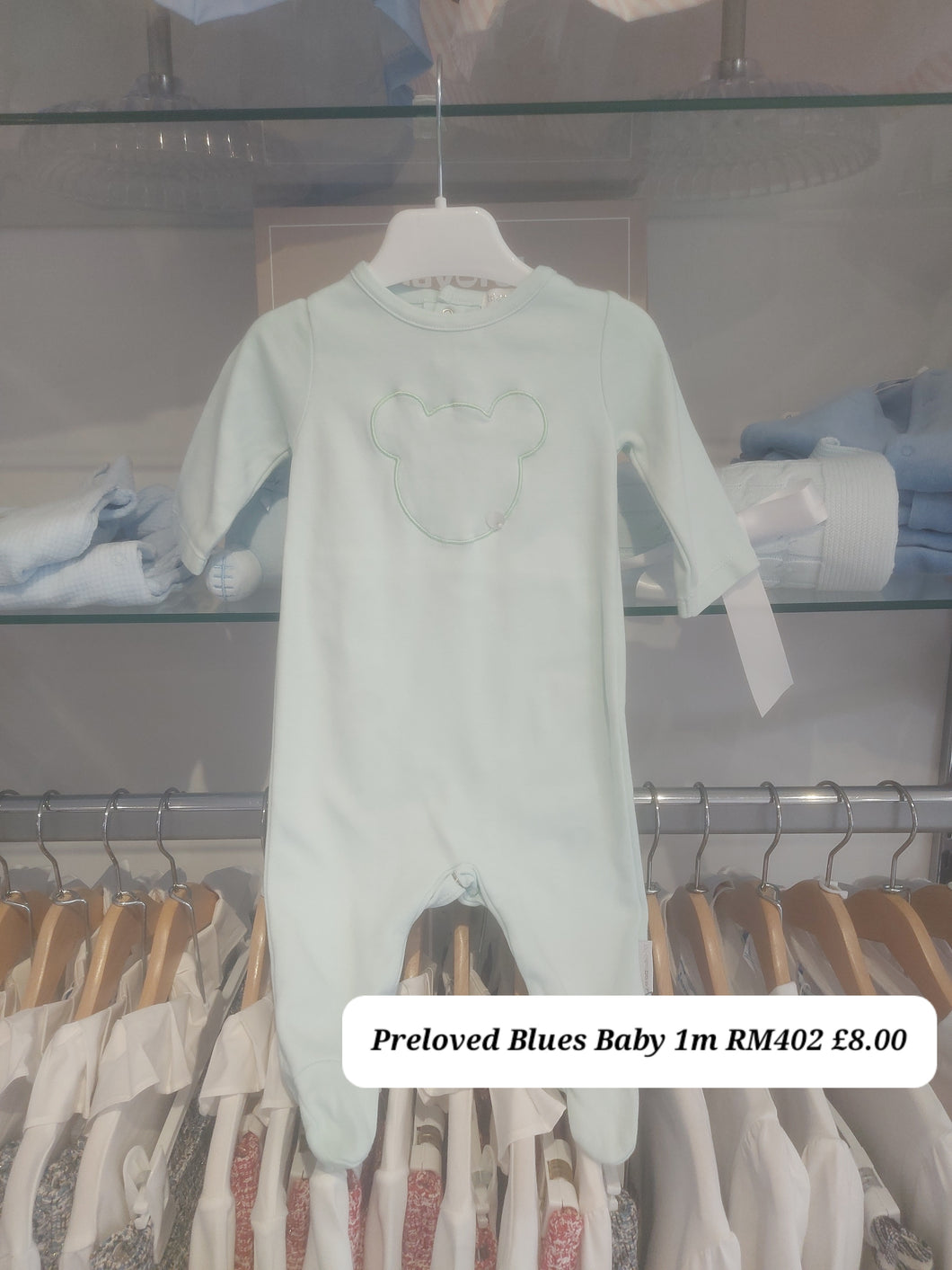 PRELOVED Blues Baby Mint Babygrow 1m RM402