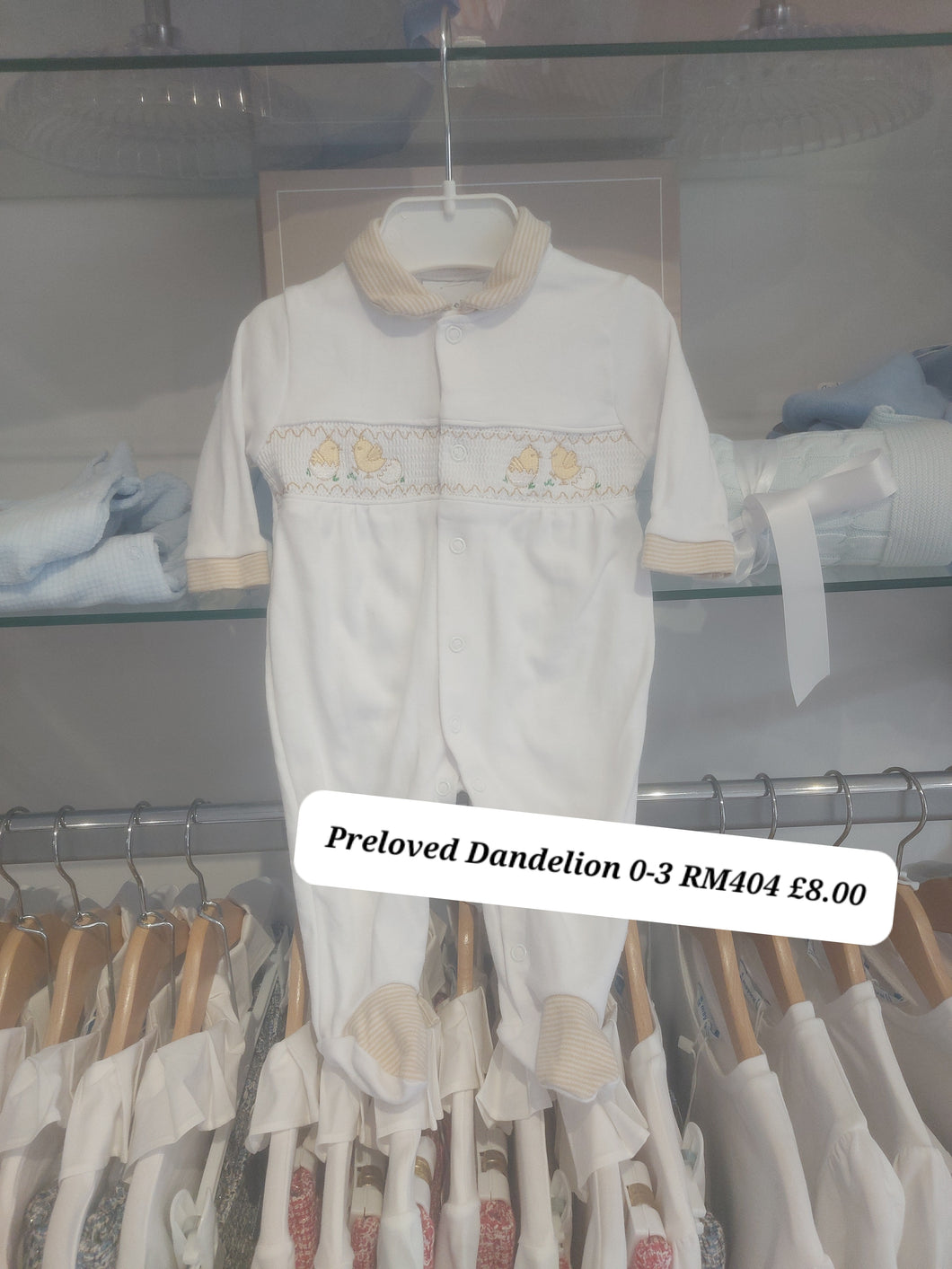 PRELOVED Dandeliom Unisex Babygrow 0-3m RM404