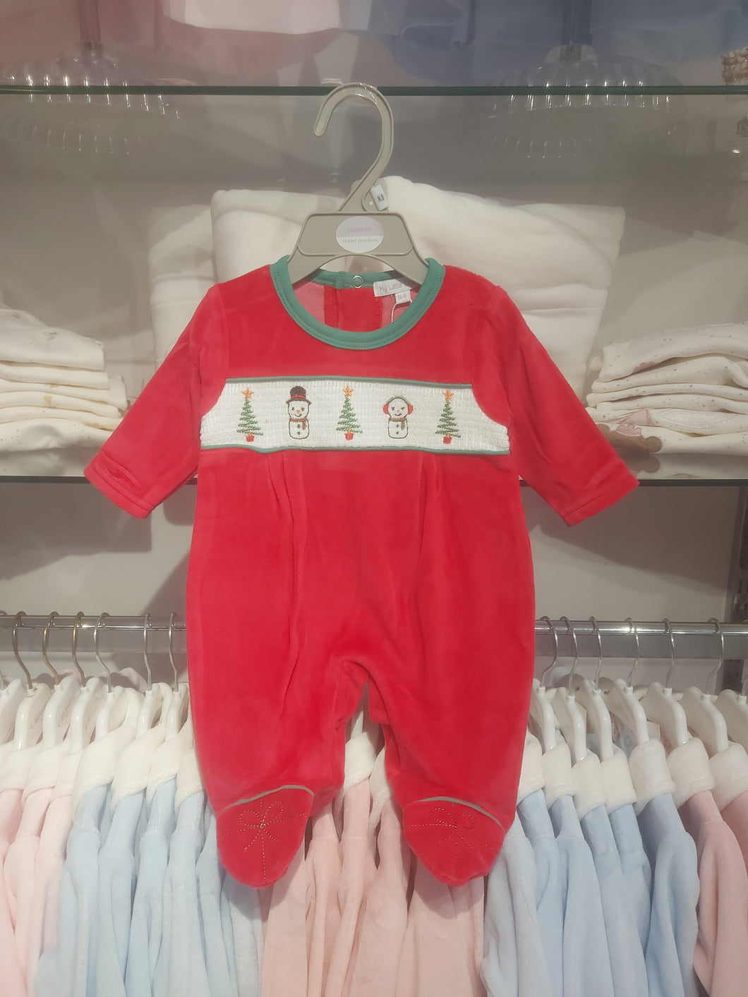 NEW AW25 Unisex Smocked Christmas Babygrow 397
