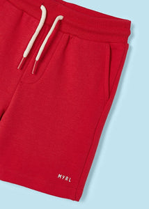 NEW SS24 Mayoral Boys Fleece Shorts Red/10 611