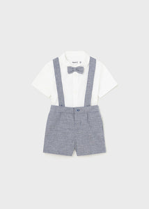 NEW SS24 Mayoral Boys 3 Piece Braces Outfit Navy/23 1247