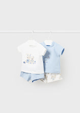 Load image into Gallery viewer, NEW SS24 Mayoral Boys Bunny Shorts Set White/Blue 1625