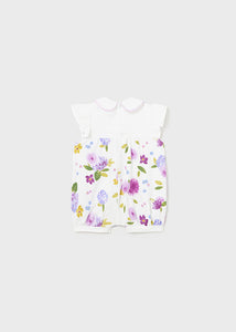NEW SS24 Mayoral Girls Floral Romper Lullaby/83 1704
