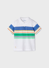 Load image into Gallery viewer, NEW SS24 Mayoral Boys Striped Polo Top Green/76 3104