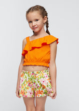 Load image into Gallery viewer, NEW SS24 Mayoral Girls Crepe Shorts Set Orange/17 3262