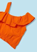 Load image into Gallery viewer, NEW SS24 Mayoral Girls Crepe Shorts Set Orange/17 3262