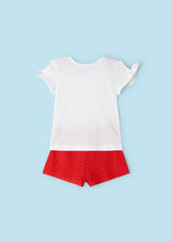 Load image into Gallery viewer, NEW SS24 Mayoral Girls Flutter Shorts Set Red/22 3266