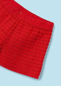 NEW SS24 Mayoral Girls Flutter Shorts Set Red/22 3266