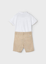 Load image into Gallery viewer, NEW SS24 Mayoral Boys Polo Shorts Set Stone/39 3282